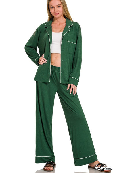 Lazy Days Pajama Set-Green