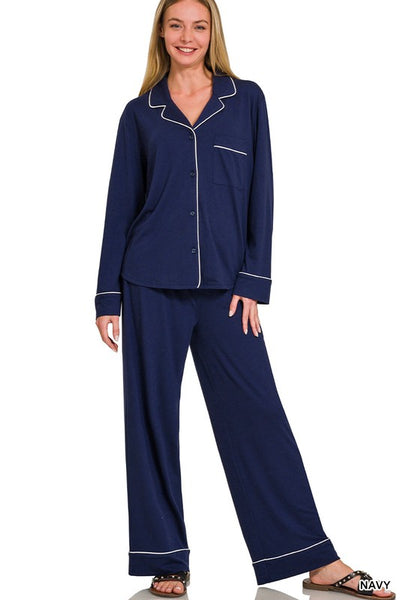 Lazy Days Pajama Set-Blue