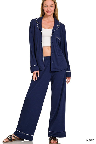Lazy Days Pajama Set-Blue
