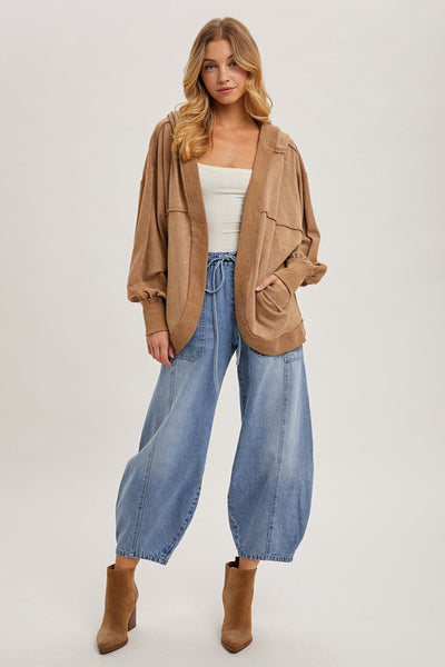 Mid Rise Barrel Jeans