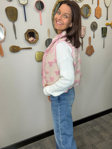 Textured Bow Vest