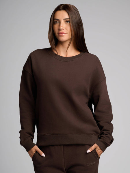 CMFRT Halo Lightweight Crop Crew - Espresso