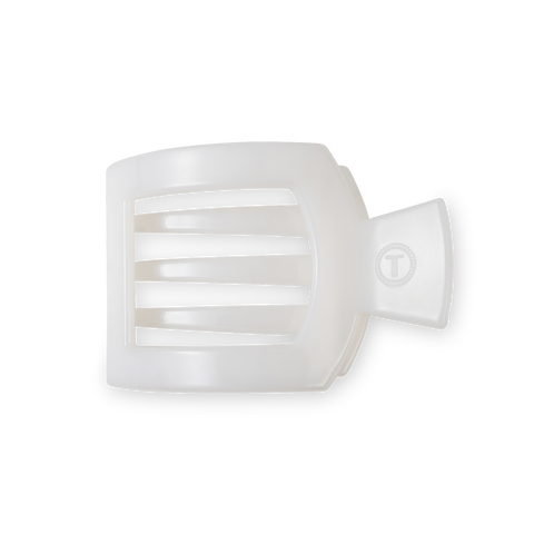 Square Flat Hair Clip | Small | Coconut White
