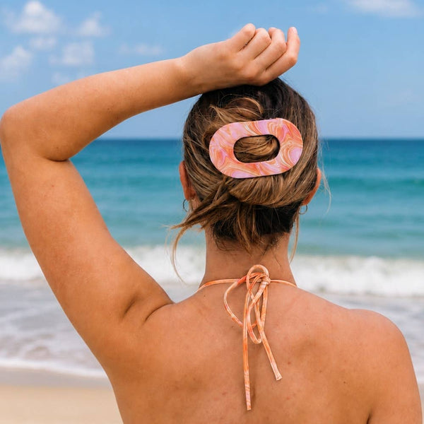 Just Keep Swimming | Large | Flat Round Hair Clip