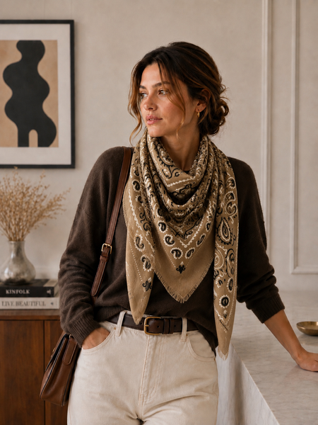 Bandana Scarf: Caramel