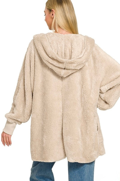 Hooded Faux Fur Jacket