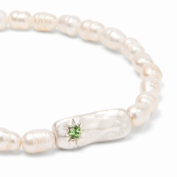 Pearl Affirmation Bracelet - Luck/Silver