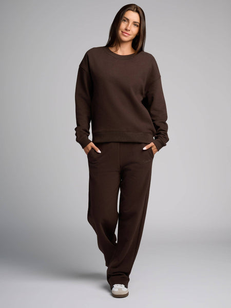 CMFRT Halo Lightweight Crop Crew - Espresso