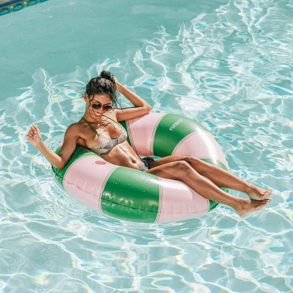 Vintage Tube Float - Green/Pink