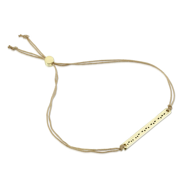 Morse Code Bar Bracelet - LUCKY