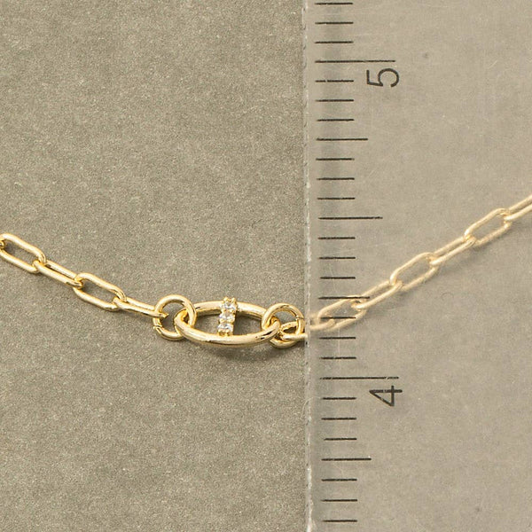 Pave Anchor Chain Necklace