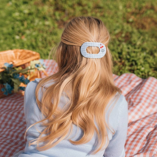 Flat Round Hair Clip | Medium | Basket of Cherries