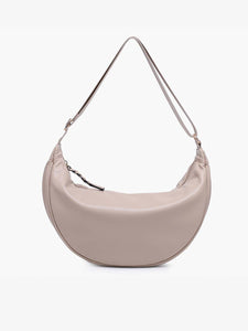 Stella Banana Sling Bag w/ Braided Zipper: Sand