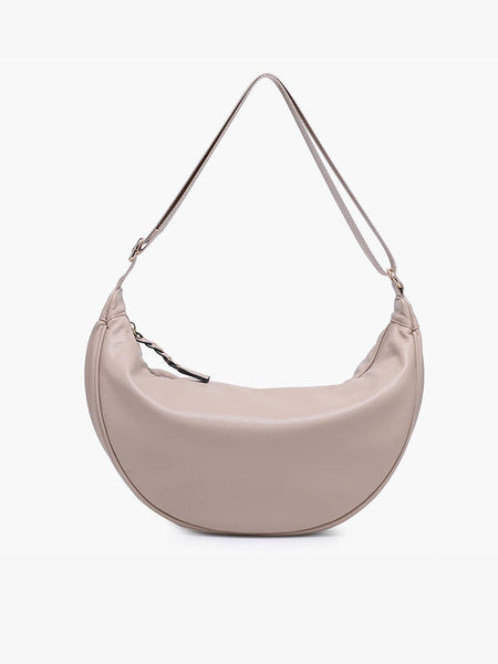 Stella Banana Sling Bag w/ Braided Zipper: Sand