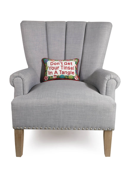 Tinsel Tangle Embroidered Pillow
