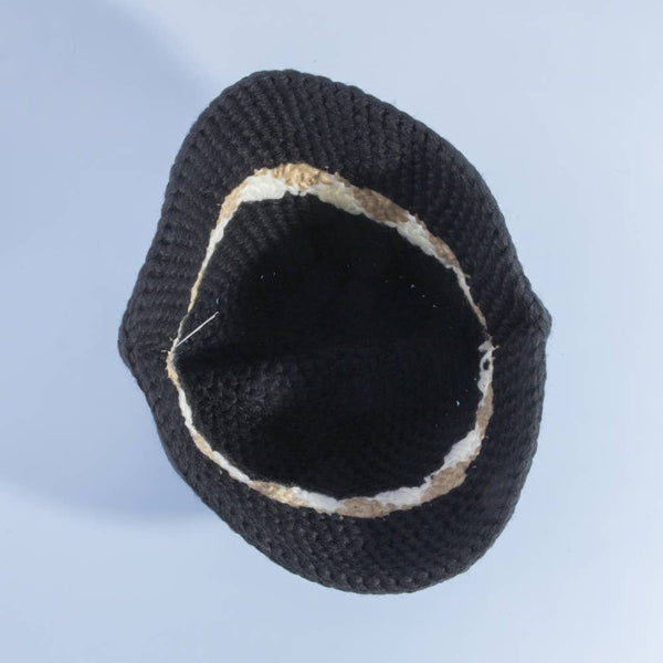 Crochet Bucket Hat - Black