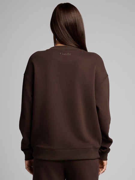 CMFRT Halo Lightweight Crop Crew - Espresso