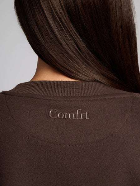 CMFRT Halo Lightweight Crop Crew - Espresso