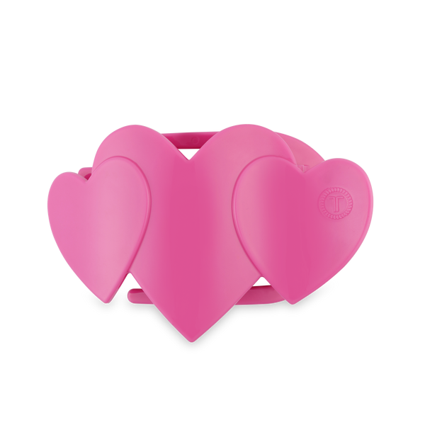 Flat Hair Clip | Medium | Pink Heart to Heart