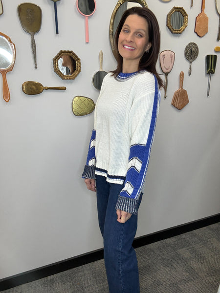 Contrast Knit Sweater