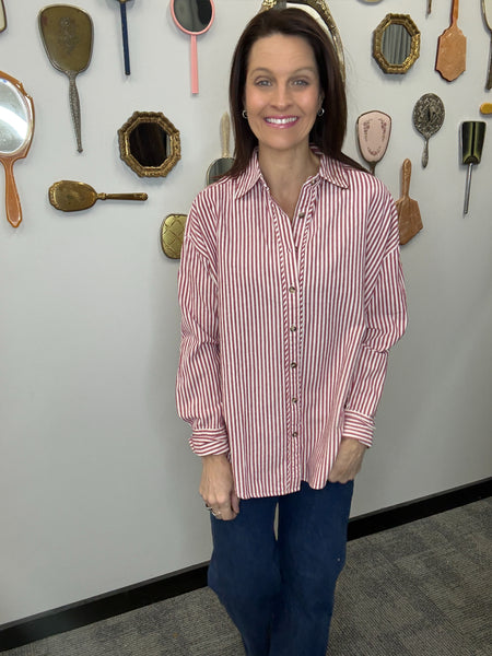 Striped Button Down Shirt