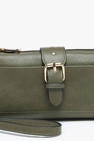 Cadence Buckle Wallet/Clutch - Olive