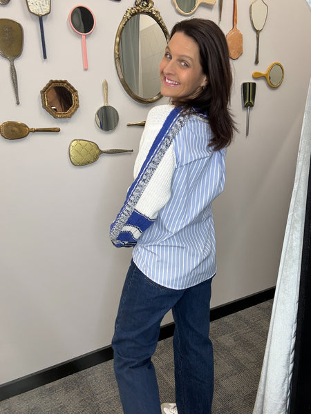 Contrast Knit Sweater