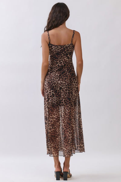 Leopard Mesh Dress