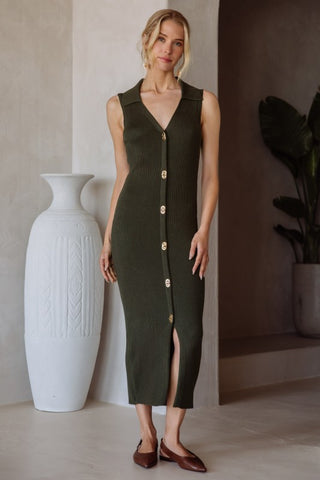 Gold Twist Lock Dress