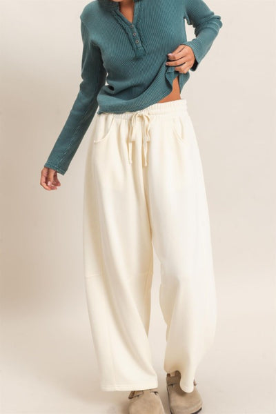 Drawstring Waist Barrel Sweatpants