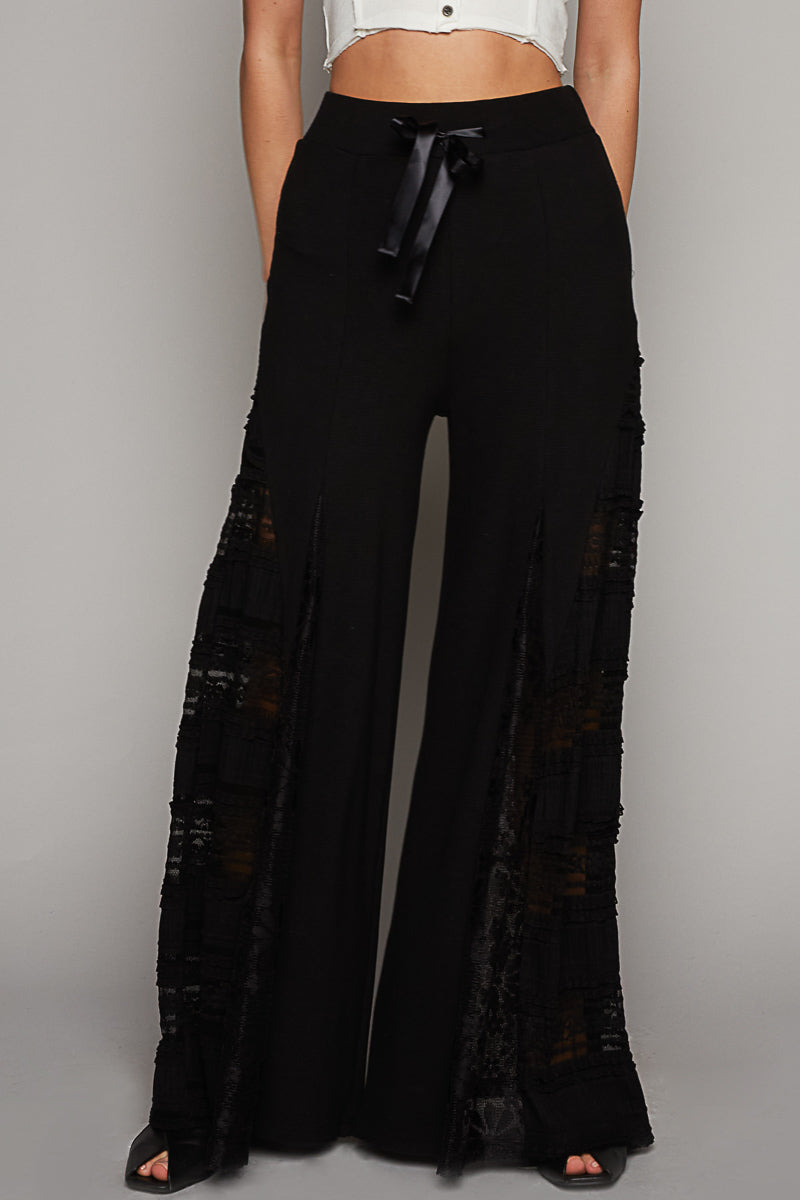 Lace Thermal Mix Pants