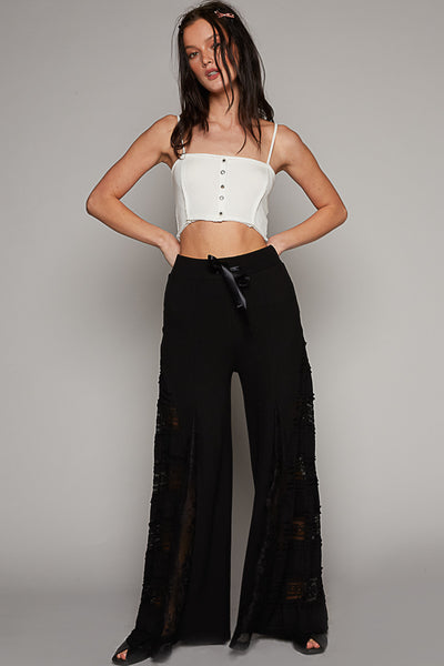 Lace Thermal Mix Pants