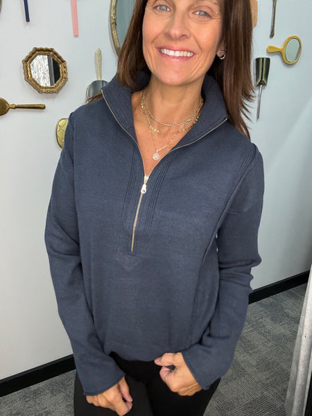 Half Zip Sweater - Midnight