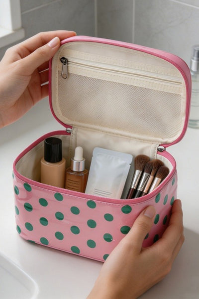 Polka Dot Cosmetic Bag