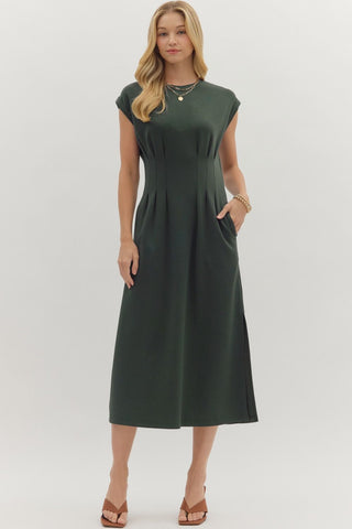 Cap Sleeve Midi Dress