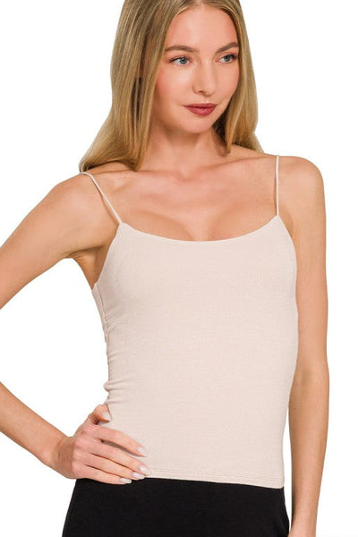 Double Layer Spaghetti Strap Tank