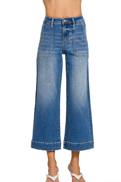 Zenana Wide Leg Cropped Denim