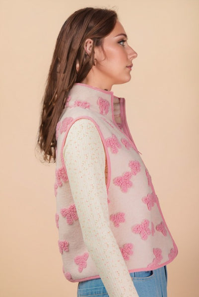 Textured Bow Vest