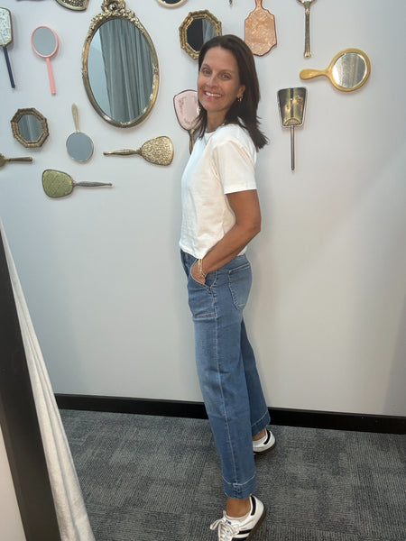 Zenana Wide Leg Cropped Denim