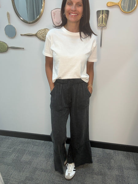 French Terry Pants - Black