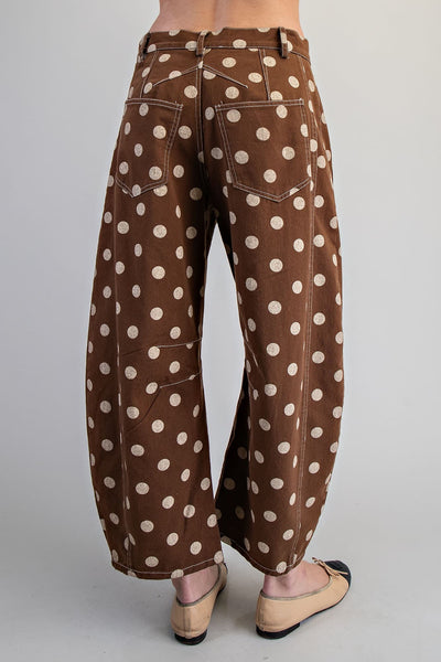 Polka Dot Barrel Pants
