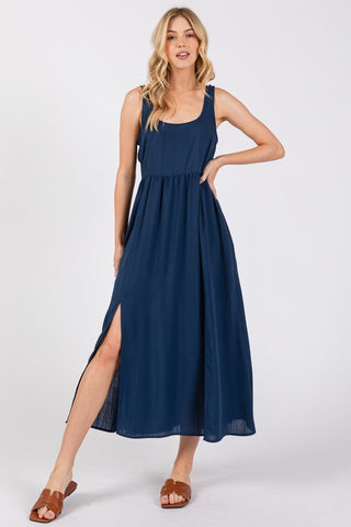 Scoop Neck Midi Dress