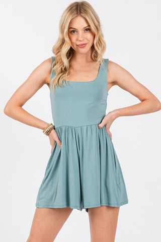 Square Neck Romper