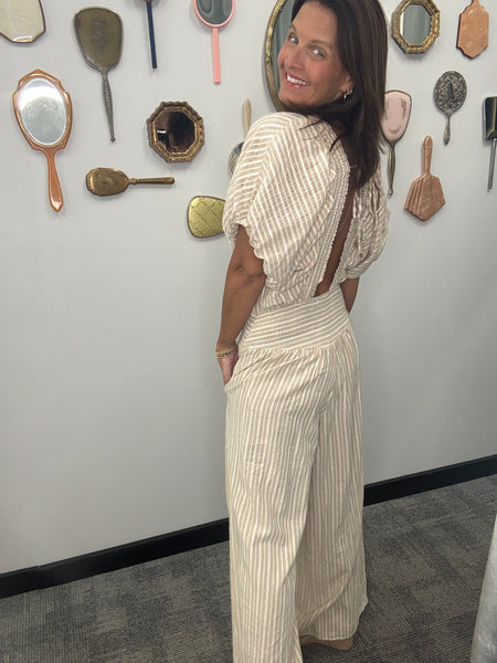 Bubble Sleeve Jumpsuit