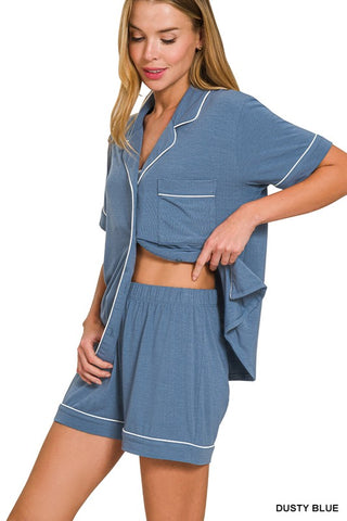 Comfy & Cozy PJ Set-Blue