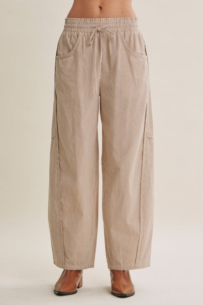 Cotton Striped Pants