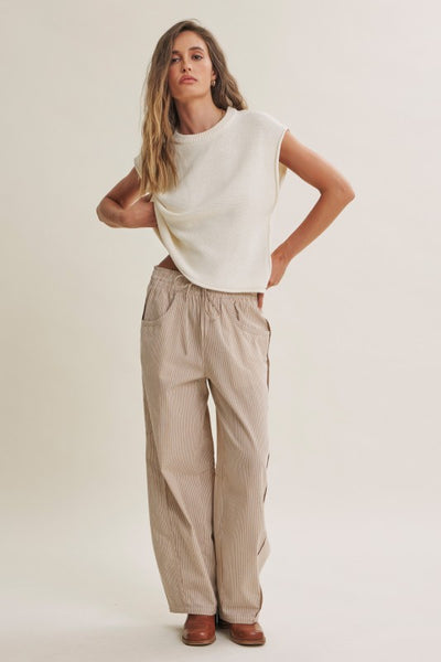 Cotton Striped Pants