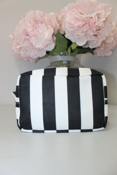 Striped Cosmetic Pouch