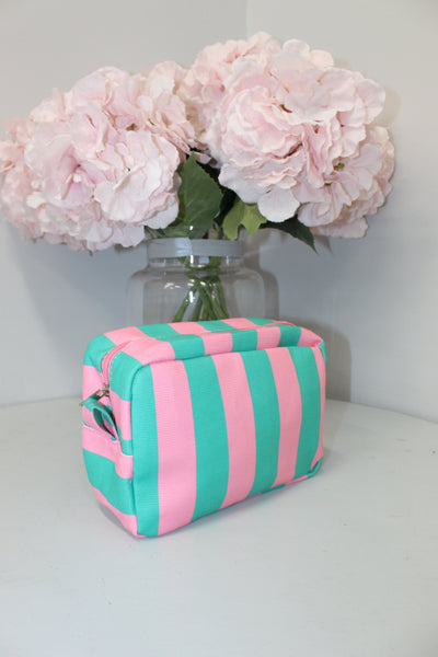 Striped Cosmetic Pouch