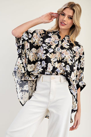 Floral Button Down Blouse